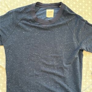 Billy Reid Men’s Navy Speckled Cotton  Crewneck Shirt Size L EUC